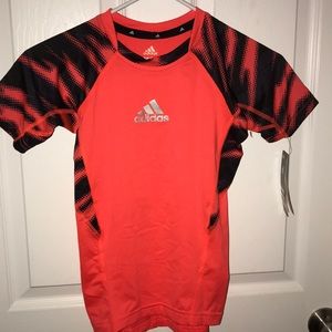 Adidas boys size 10/12 fitted tee New w/tags